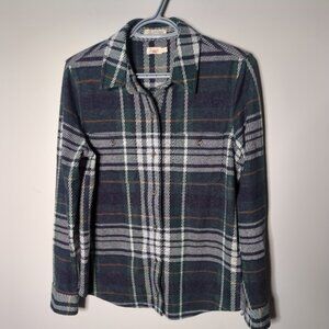 Faherty Brand Legend Sweater Shirt Shacket in Blue Ridge Plaid Button Down Sz M